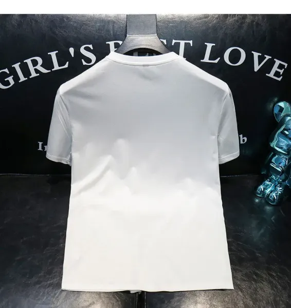 Design LV-Inspired Crystal Embroidery White T-Shirt Tops.t Shirts - 10