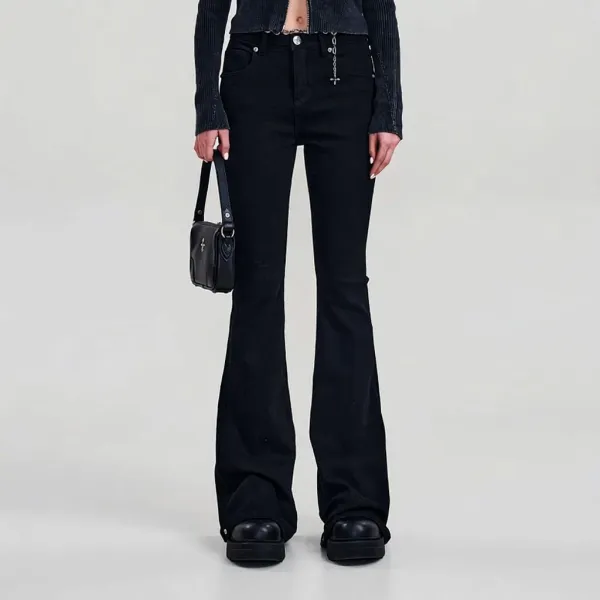 Design Flared White Denim Jeans - 2