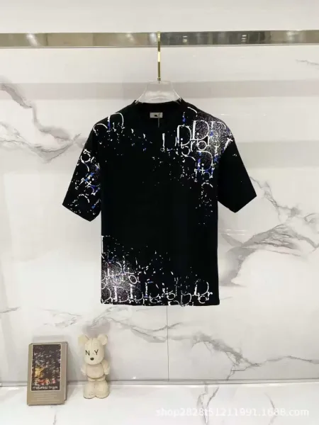 Dior Oblique Spray Paint T-Shirt Black - 1
