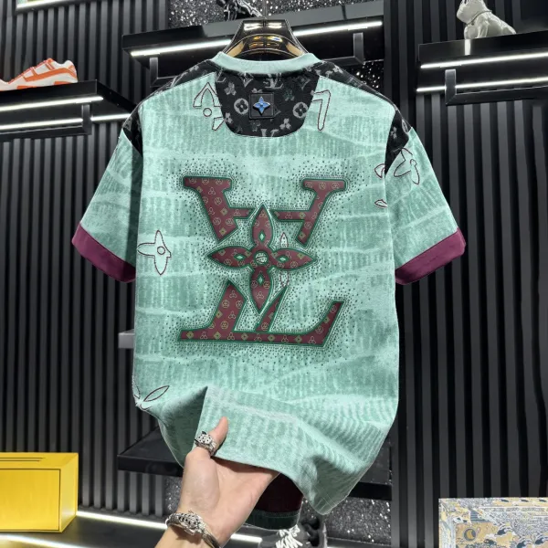 Louis Vuitton LV Monogram Embroidered Mint Green T-Shirt - 1