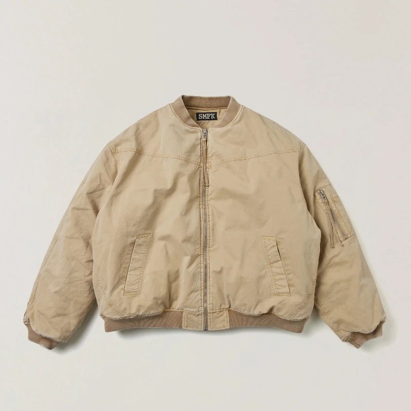 Design SMPK Bomber Jacket Navy Washed Denim Jacket Outerwear.jacket - 10