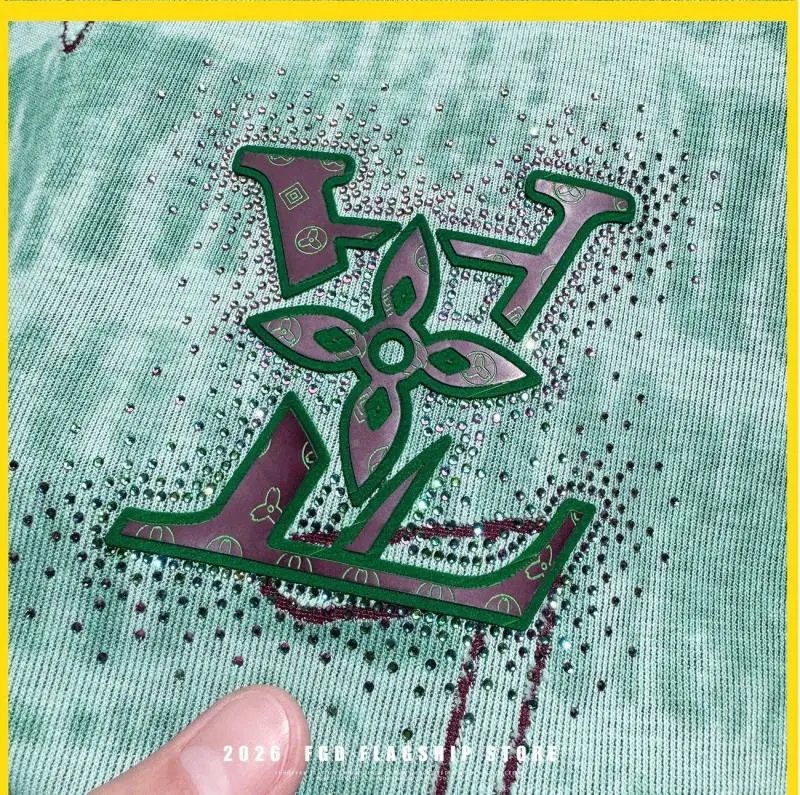 Louis Vuitton Monogram Graffiti Print T-Shirt Black Blue Multicolor - 9