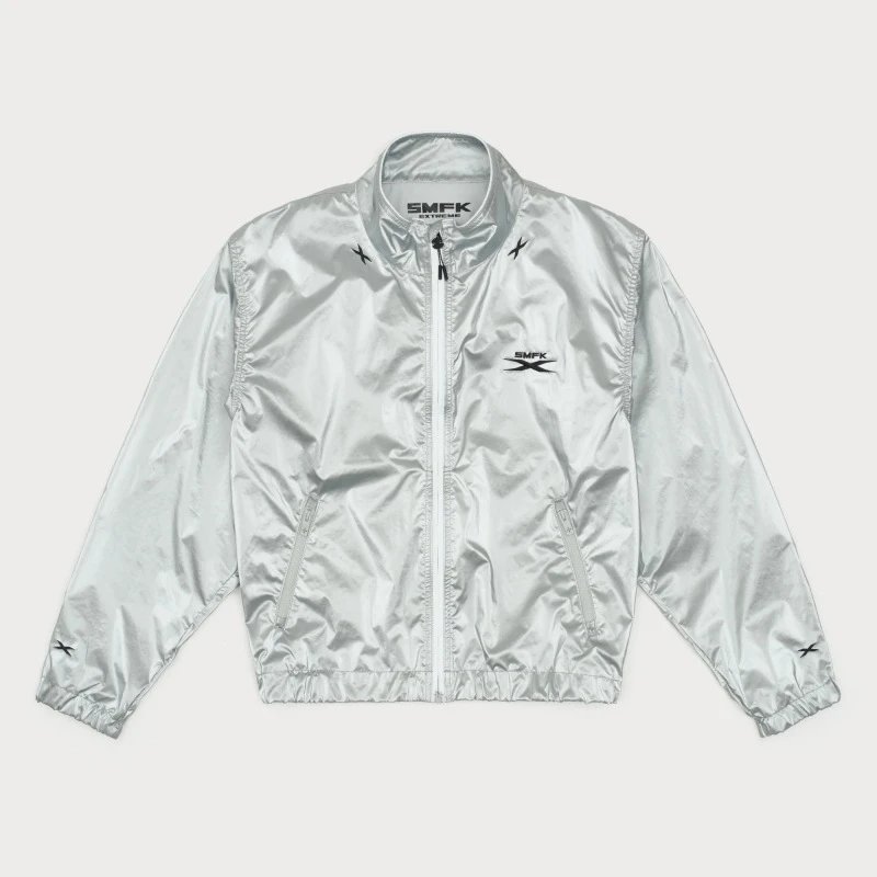 SMF SMFK Extreme Silver Reflective Windbreaker Jacket Outerwear.windbreaker