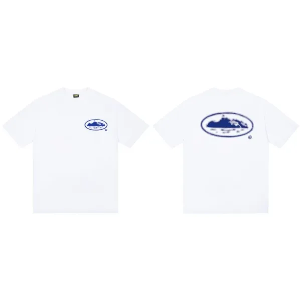 Design Oval Mountain Logo T-Shirt White Tops.t Shirts - 1