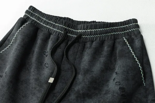 Chrome Hearts Distressed Corduroy Shorts Black - 13
