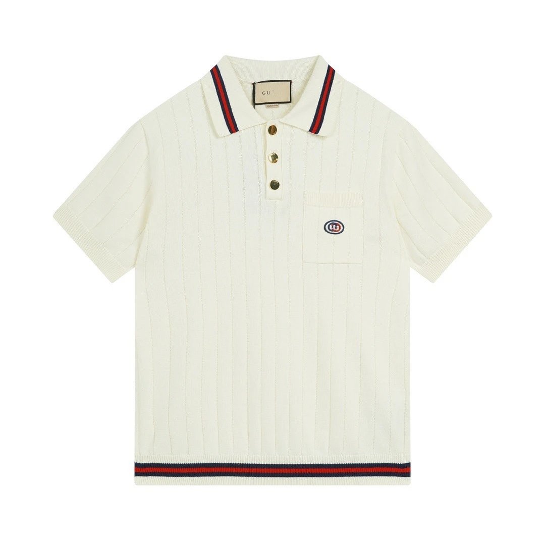Dior Men's Embroidered Pocket Polo Navy Polo Shirt - 37
