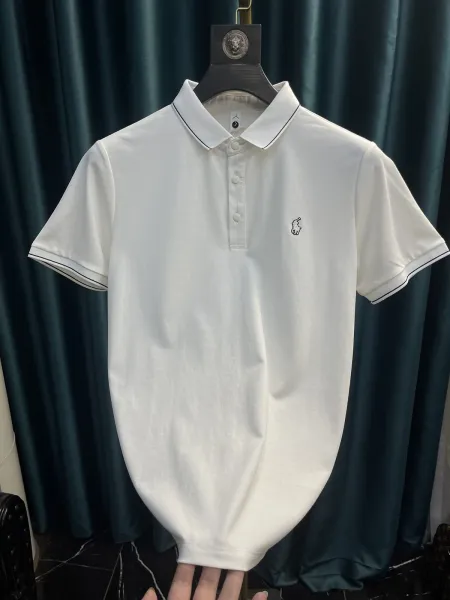 Fred Perry Classic Polo White with Black Trim Polo Polo Shirt - 11