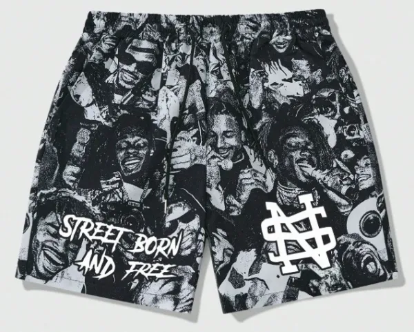 Cactus Jack Street Born and Free Graphic Shorts Black - 1