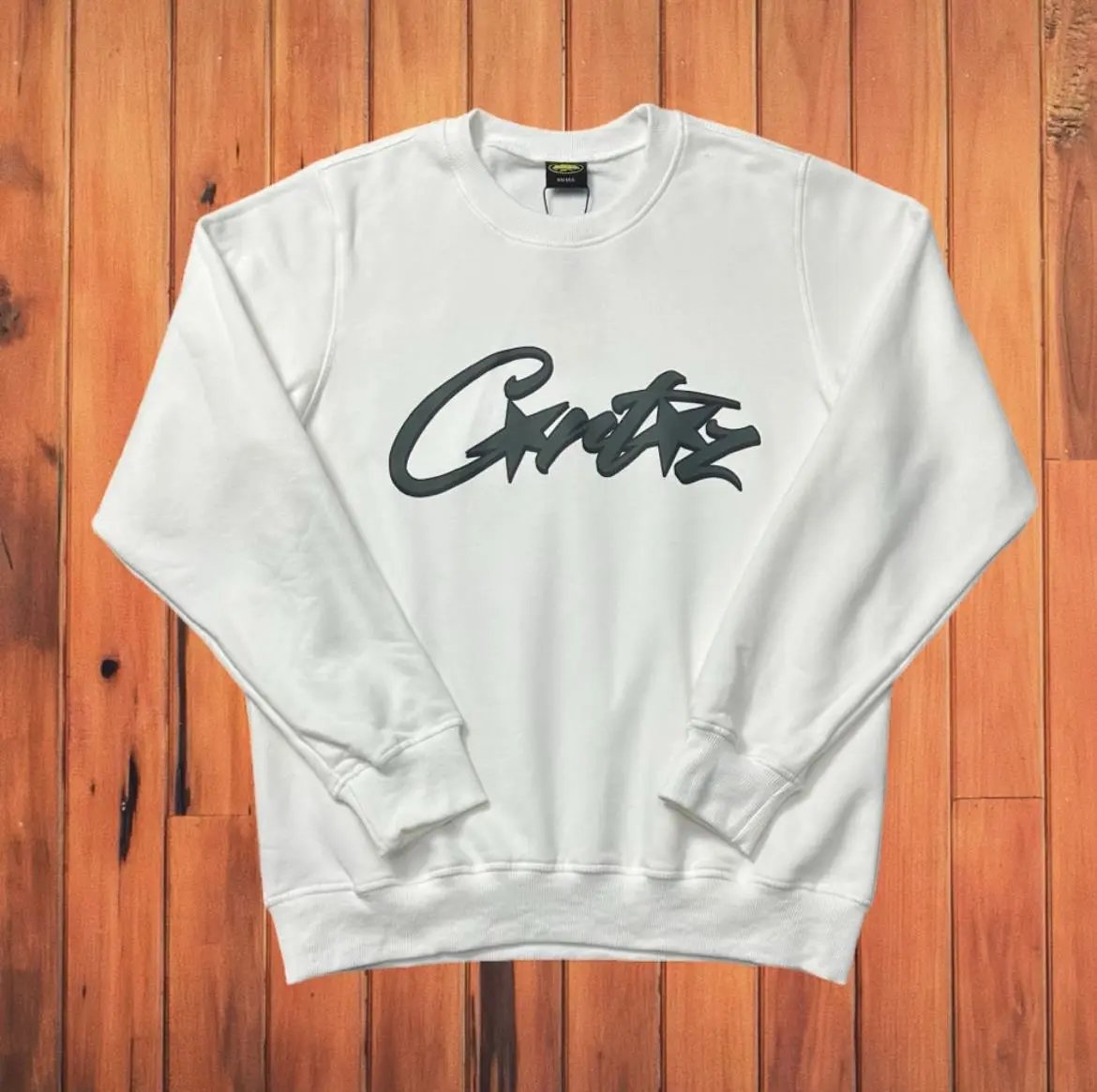 Corteiz Script Logo White Hoodie - 1