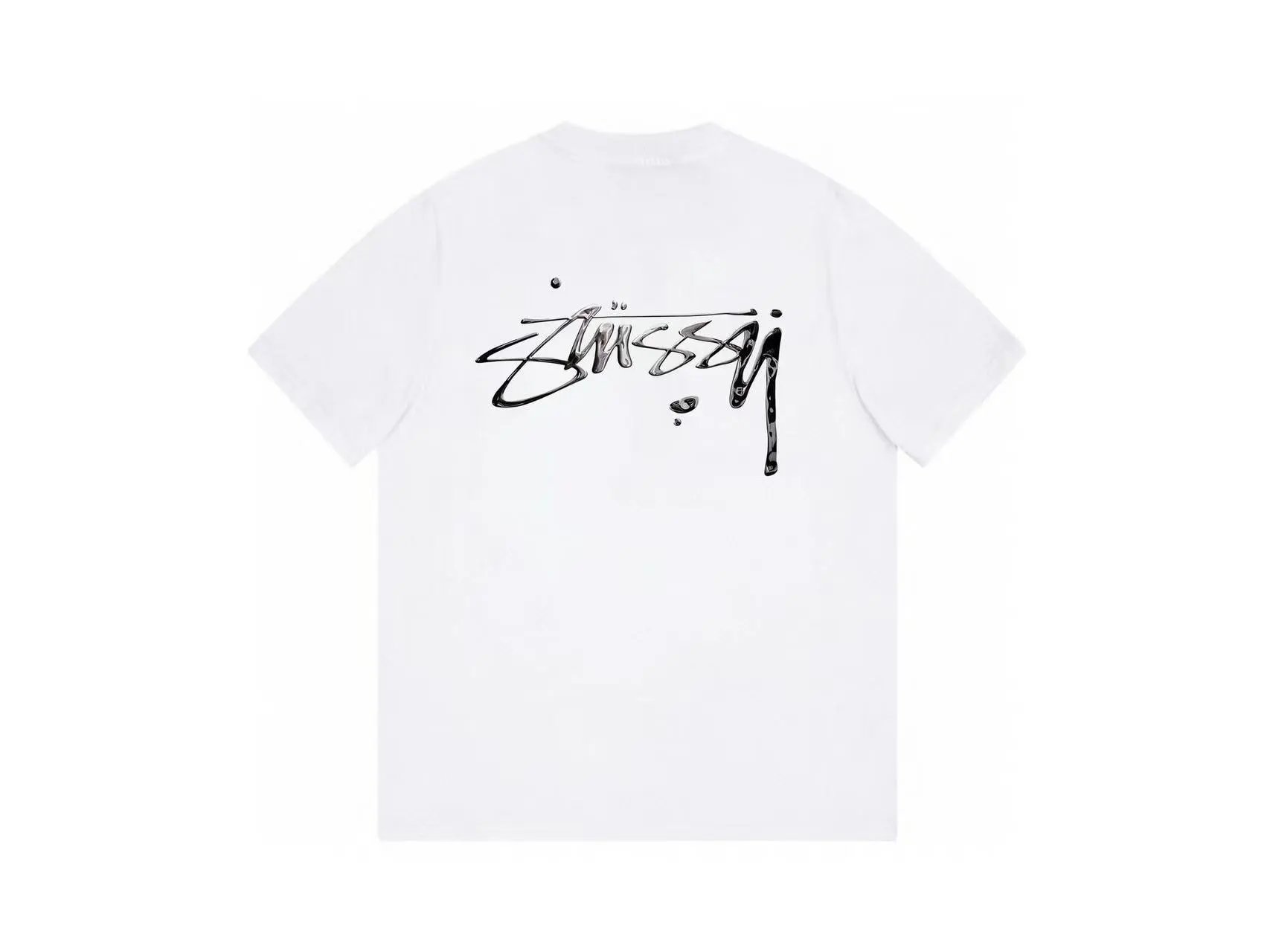 Stussy Liquid Logo Black T-Shirt - 17