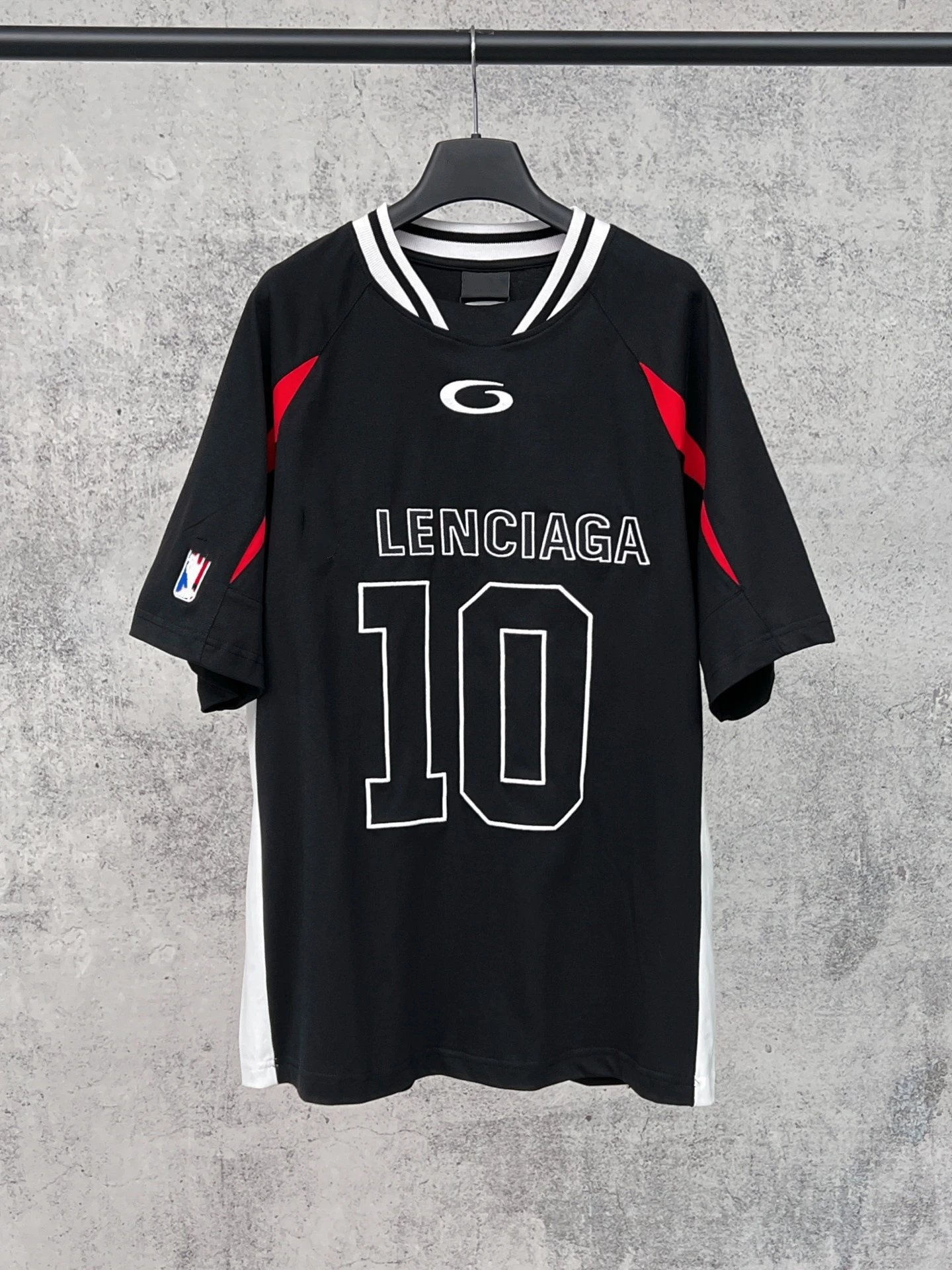 Balenciaga Lenciaga 10 Black Red White Jersey - 3