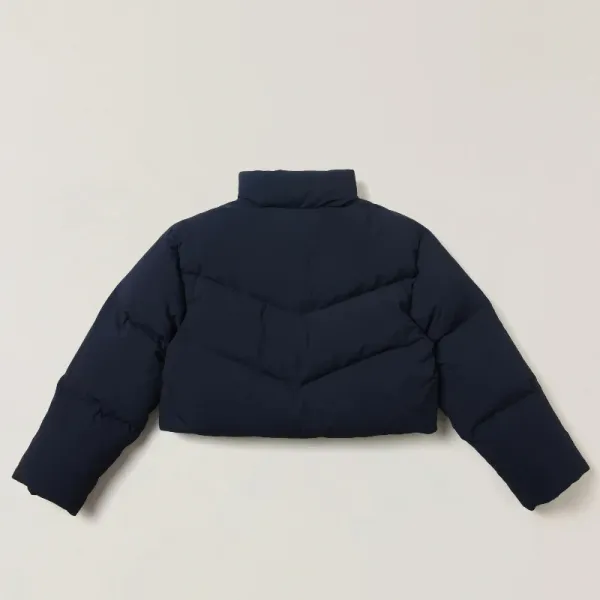 Design Cropped Puffer Jacket Beige Outerwear - 6