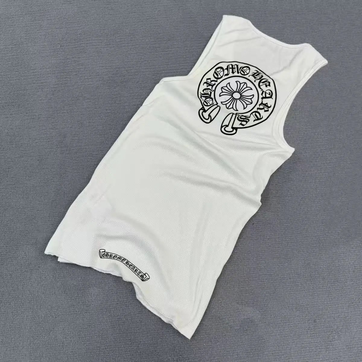 Chrome Hearts Logo Embroidered Black Vest Top - 7
