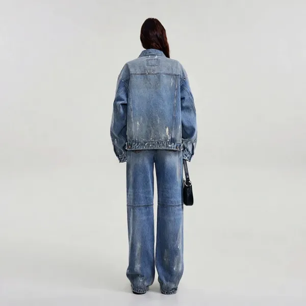 SMF SMFK Distressed Washed Blue Jeans - 3