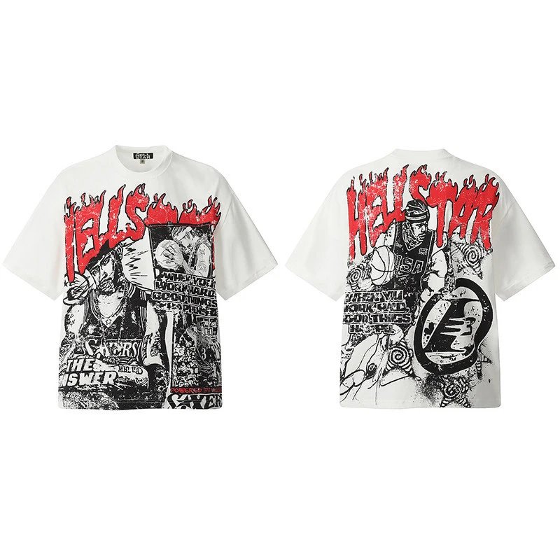 Hellstar Hellstar Graphic Print Oversized T-Shirt White
