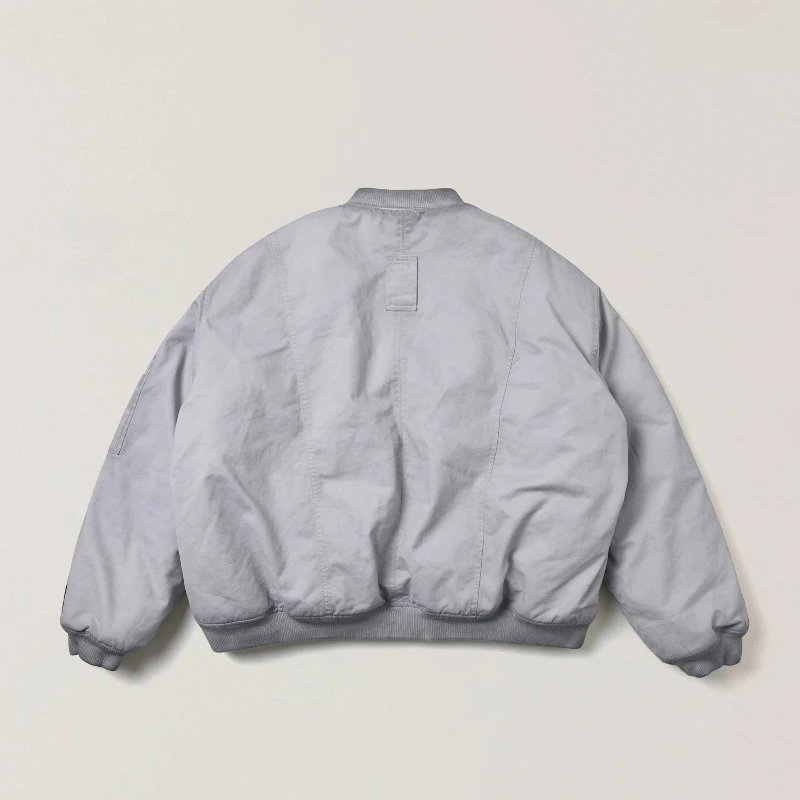 Design SMPK Bomber Jacket Navy Washed Denim Jacket Outerwear.jacket - 16