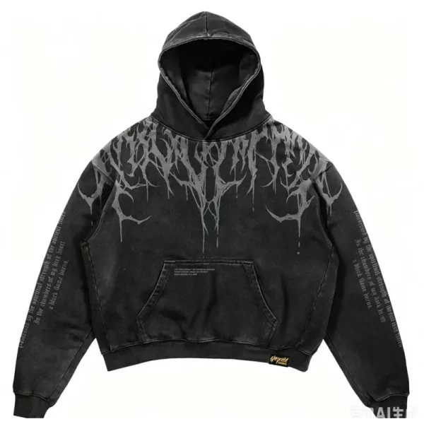 Hellstar Studios Dripping Trees Graphic Hoodie Black - 1