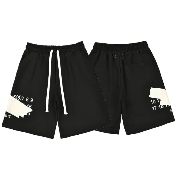 Off-White Industrial Tape Number Print Shorts Black - 1