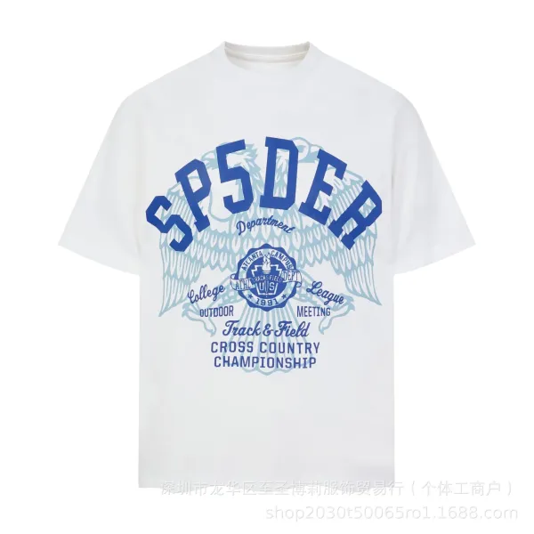 SP5DER Spider Web Graphic T-Shirt Black - 36