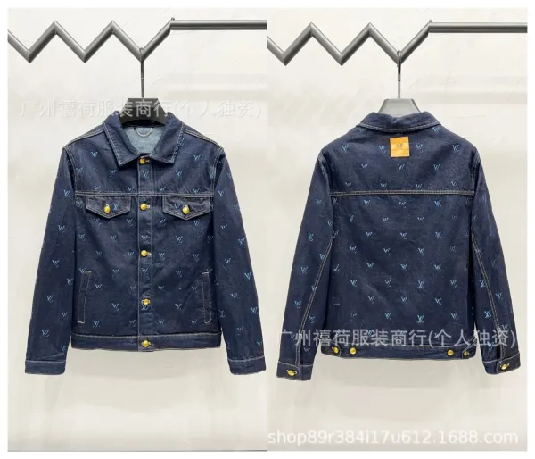 Design Riveted Denim Jacket Black Streetwear - 5