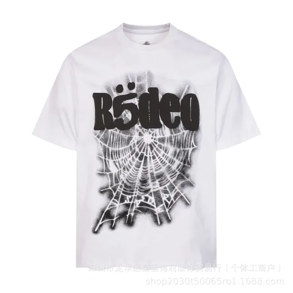 SP5DER Spider Web Graphic T-Shirt Black - 42