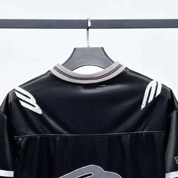 Balenciaga Football Jersey Black Velvet T-Shirt - 13