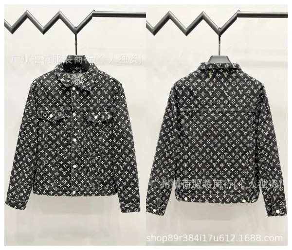 Design Riveted Denim Jacket Black Streetwear - 22