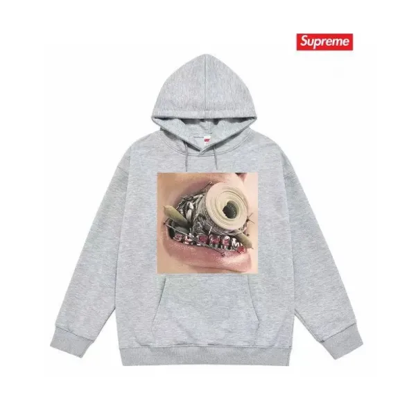 Supreme Money Mouth Hoodie Gray - 1