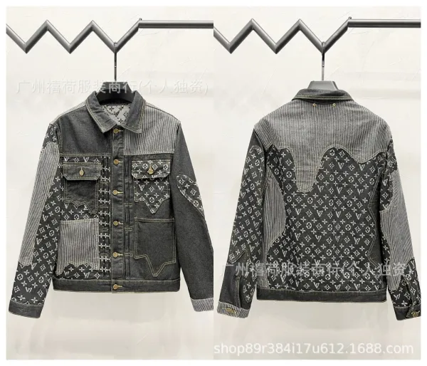 Design Riveted Denim Jacket Black Streetwear - 29