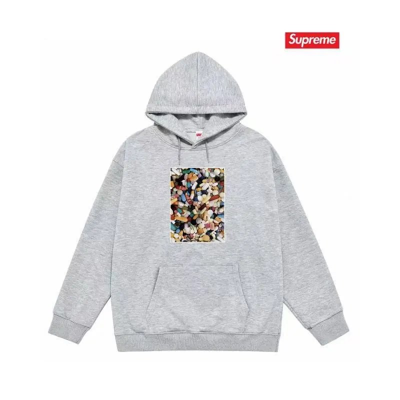 Supreme Firecracker Graphic Hoodie Gray - 42