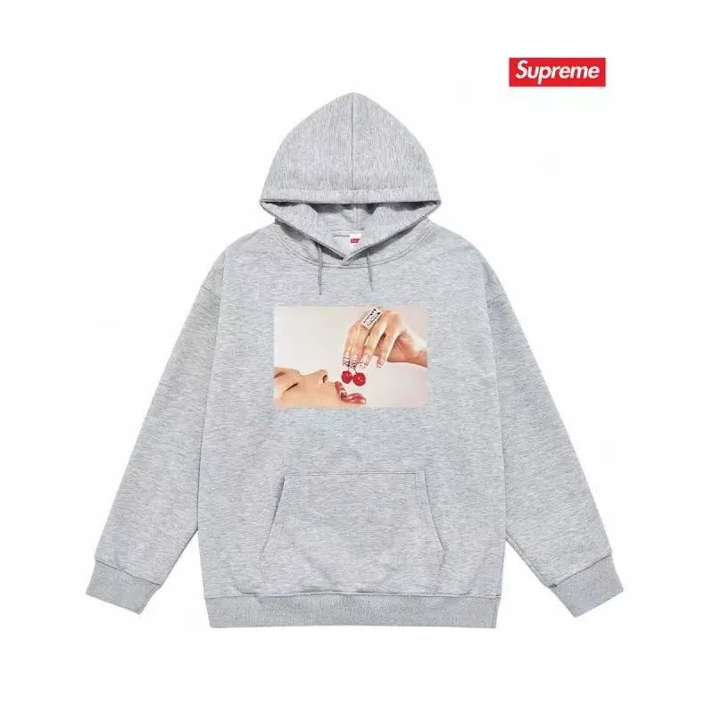 Supreme Firecracker Graphic Hoodie Gray - 28