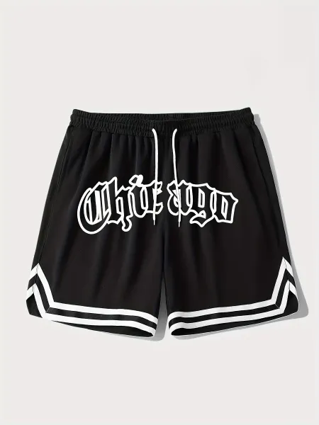 Design Chicago Basketball Shorts Black Shorts - 1