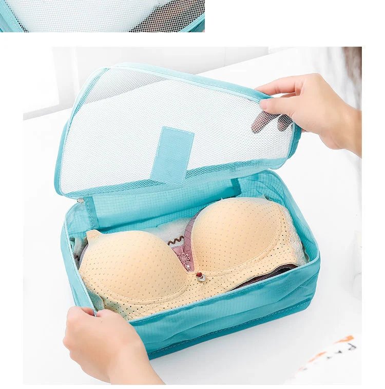 Design Secret Pouch Travel Organizers Multicolor Floral Pattern Packing Cubes Travel Bags - 14