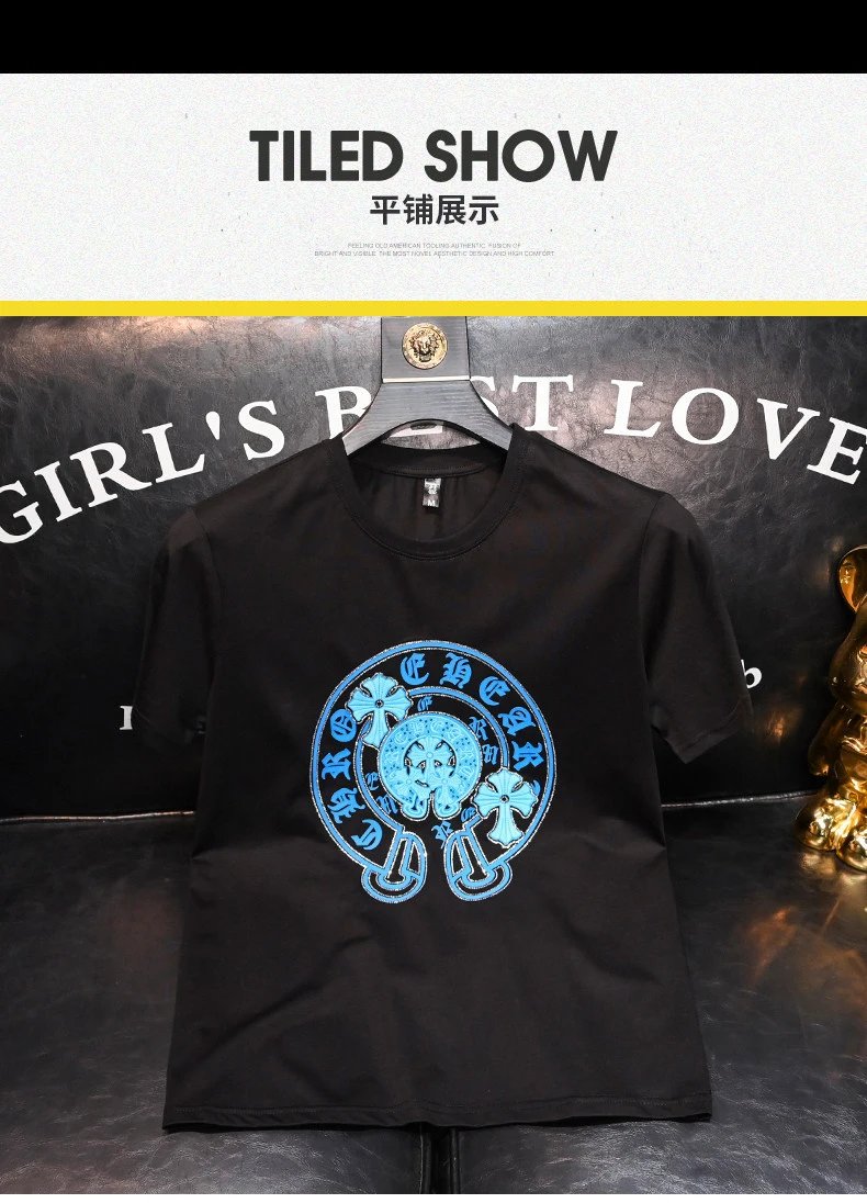 Chrome Hearts x Custom Skull Medallion Black T-Shirt - 6