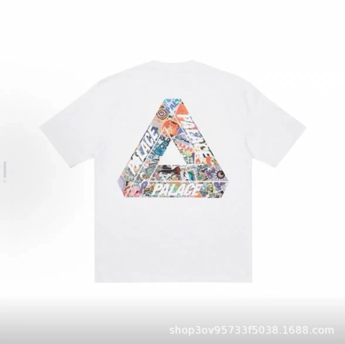 Palace Skateboards Tri-Logo Collage White T-Shirt