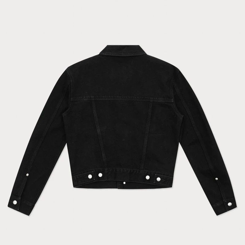SMF Acid Wash Cropped Denim Jacket - 7