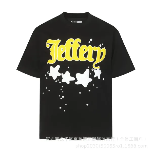 Design Jettery Stars Graphic T-Shirt Black - 1