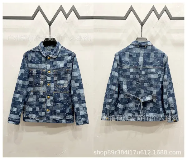 Design Riveted Denim Jacket Black Streetwear - 45