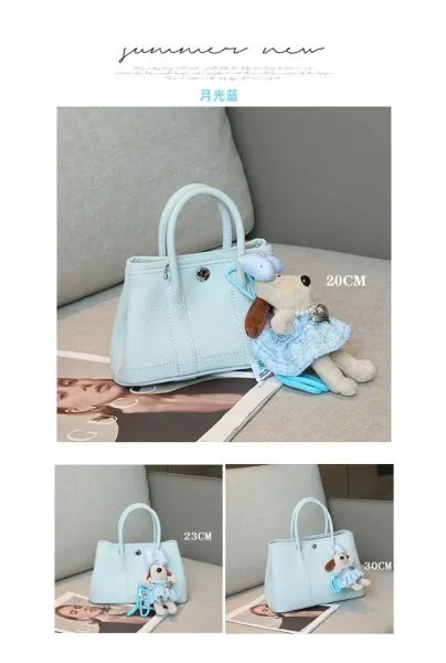 Design Mini Horse Charm Tote Handbag in Pink - 8