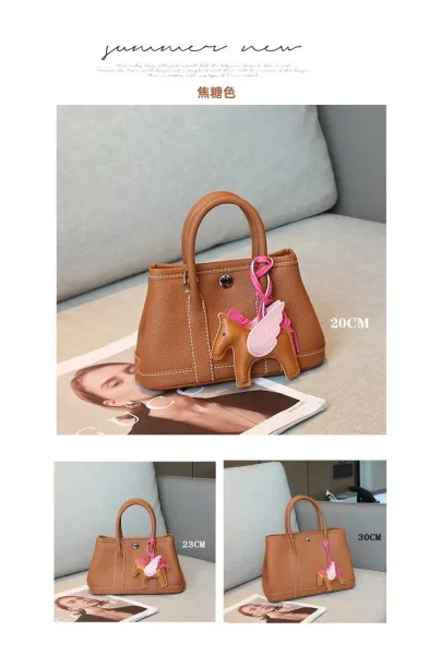 Design Mini Horse Charm Tote Handbag in Pink - 10