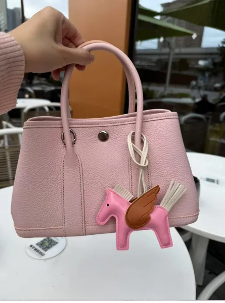 Design Mini Horse Charm Tote Handbag in Pink - 12