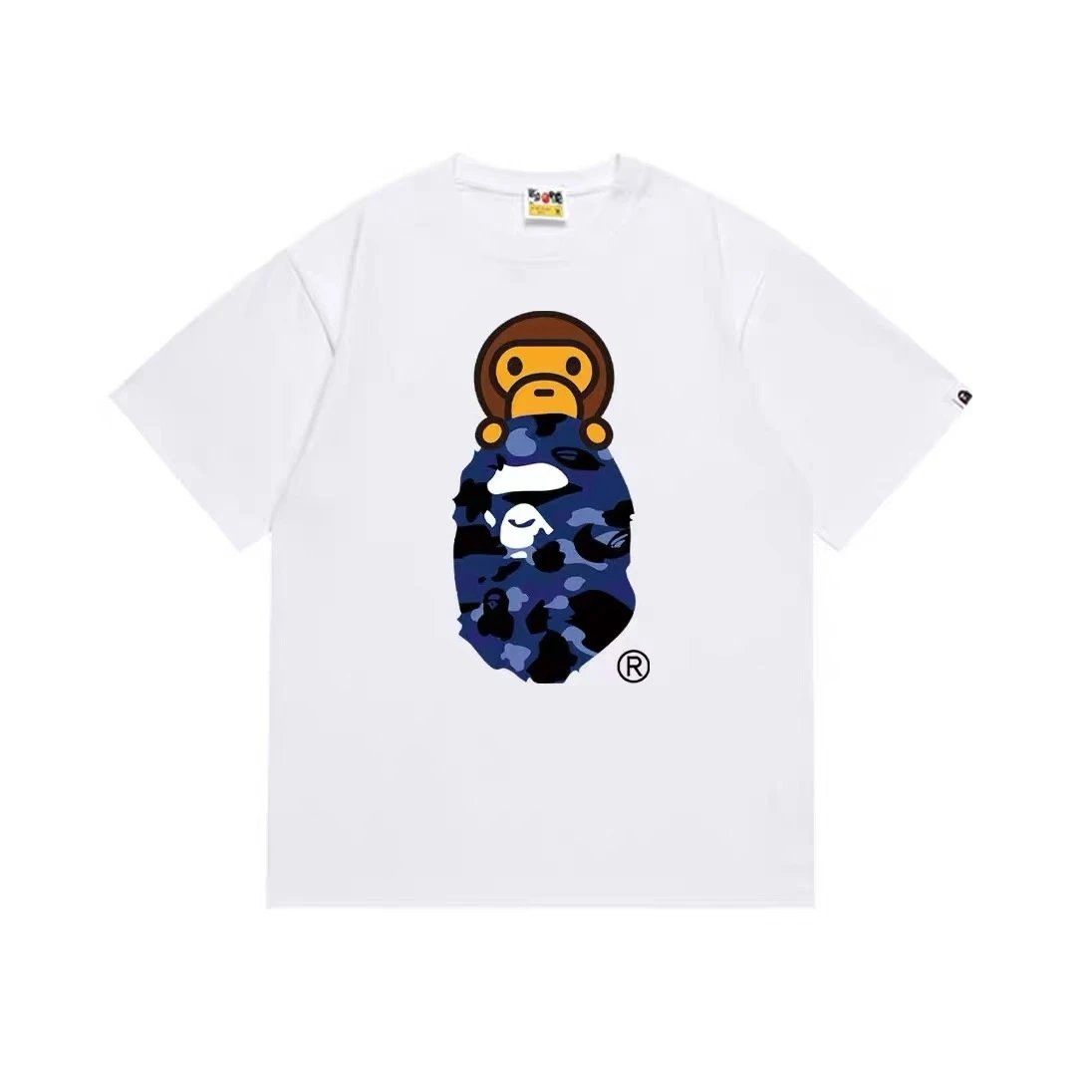 A Bathing Ape x PUBG Mobile Together Strong Camo Print White T-Shirt - 25