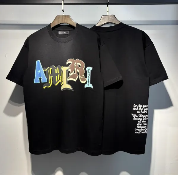 Amiri Logo Embroidered White T-Shirt - 24