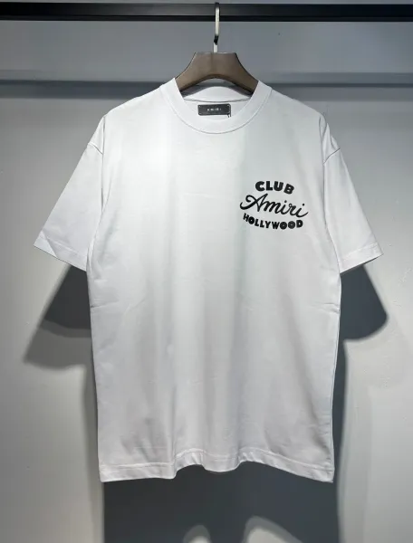 Amiri Logo Embroidered White T-Shirt - 27