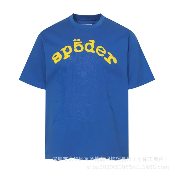 Spöder Spider Web Graphic T-Shirt Blue - 1