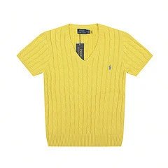 Polo Ralph Lauren Cable Knit V-Neck Sweater Gray - 41