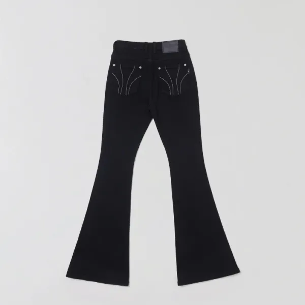 Design Flared White Denim Jeans - 6