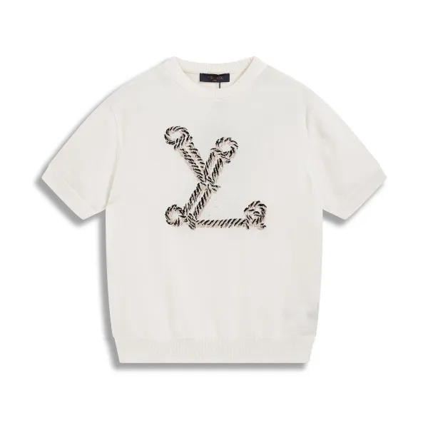 Louis Vuitton Rope Monogram Knit T-Shirt White - 1