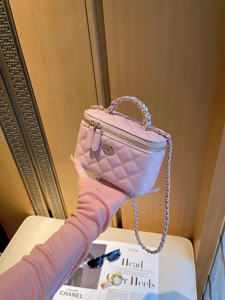Chanel Mini Coco Handle Black Quilted Leather Chain Handbag - 16