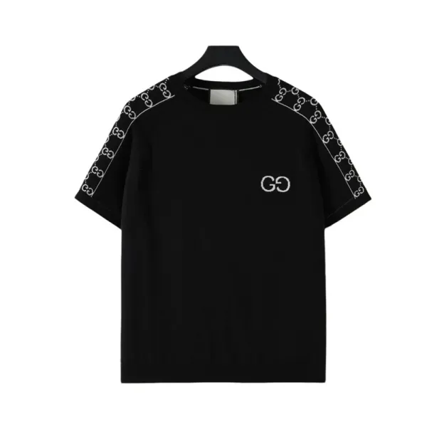 Gucci Interlocking GG Knit T-Shirt Black - 1